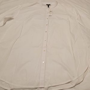Eileen Fisher White Button-down 1x